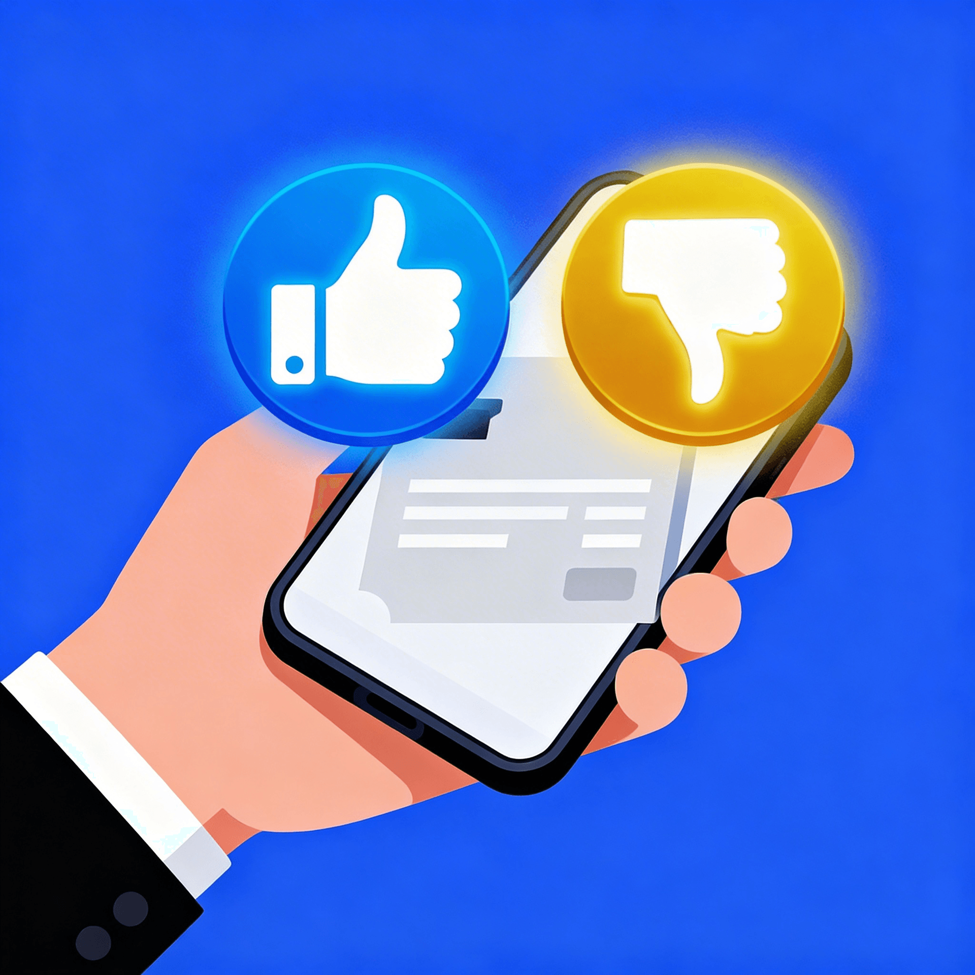 Smartphone showing support and oppose buttons on a bill